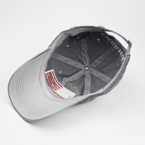 Grey American Flag USA Baseball Cap - Tactical Army Cotton Casual Hat -Patriotic - Picture 4 of 5